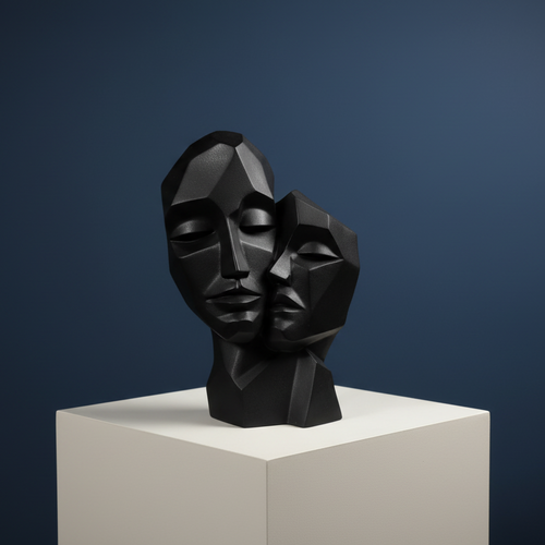 Two Faces Sculpture
