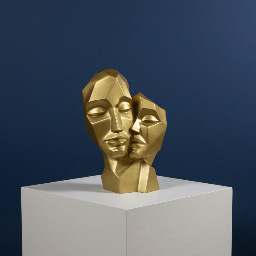 Two Faces Sculpture