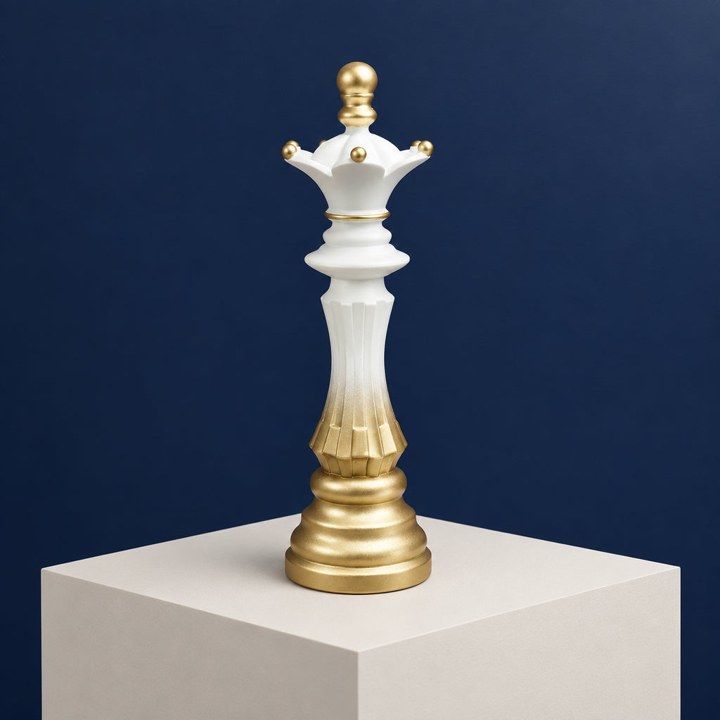 White and Gold Chess Set