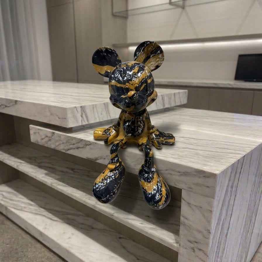 Black and Gold Marbled Mickey Mouse